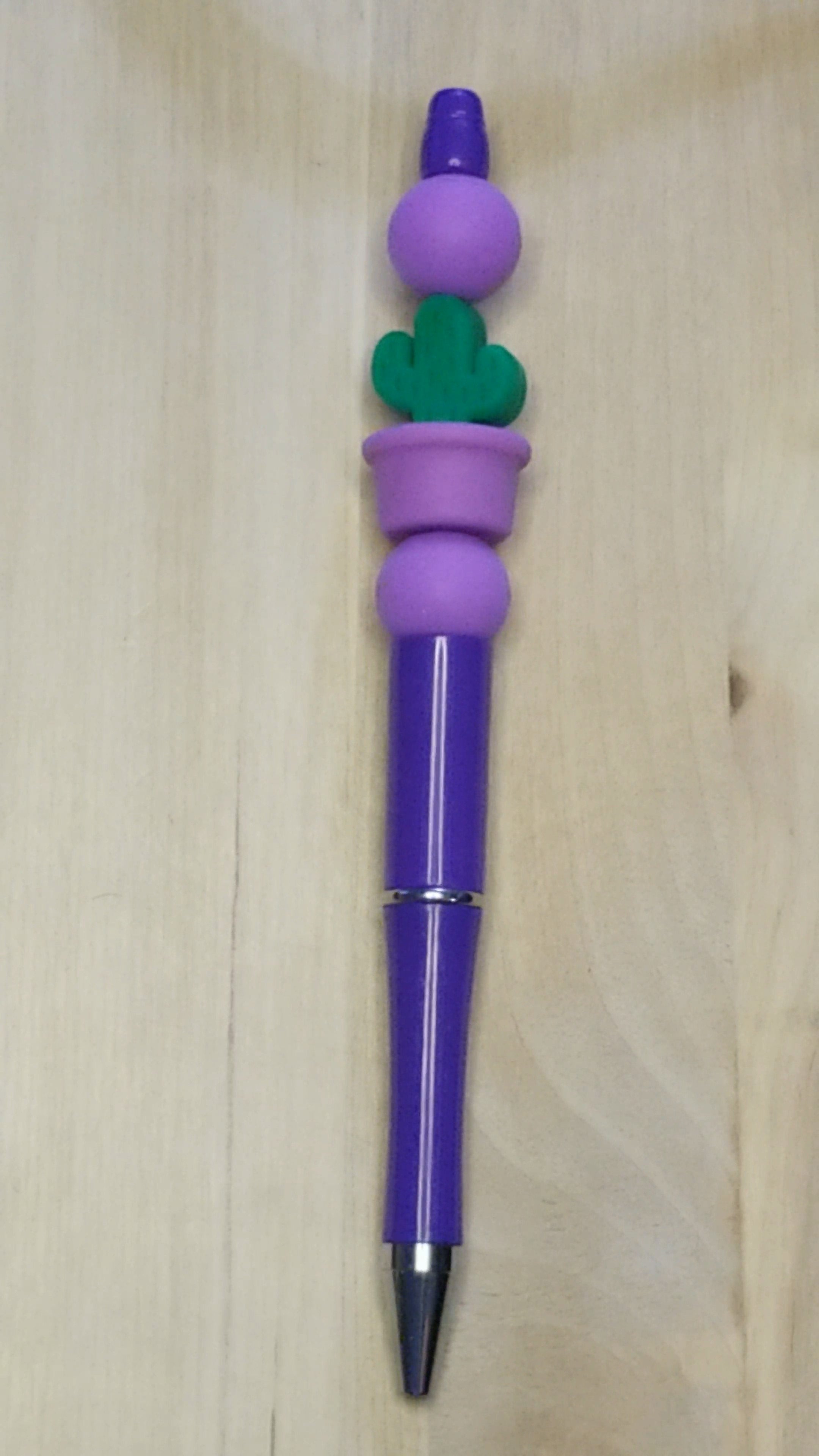 Cactus Silicone Beaded Pen