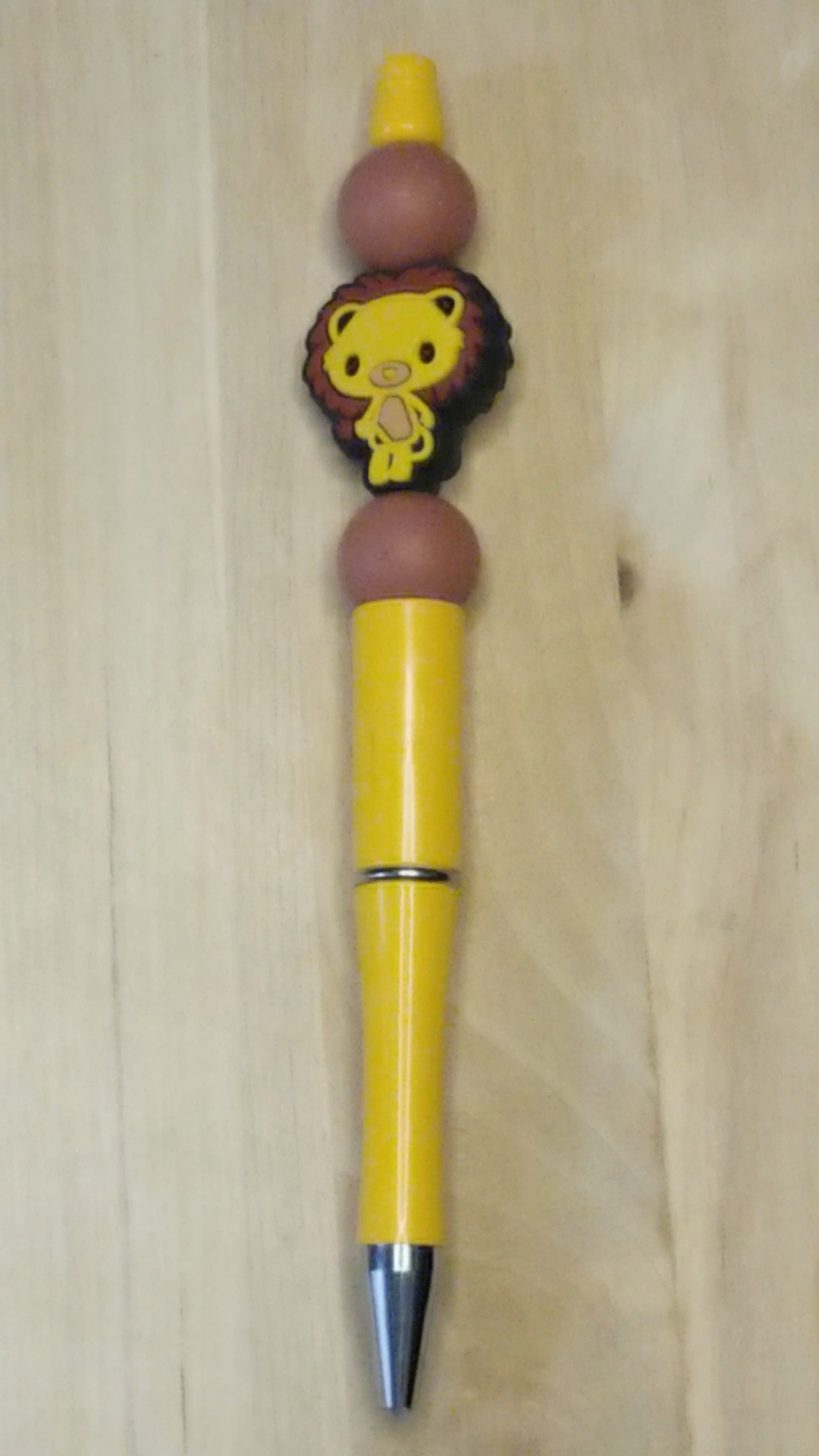 Lion Silicone Beaded Pen