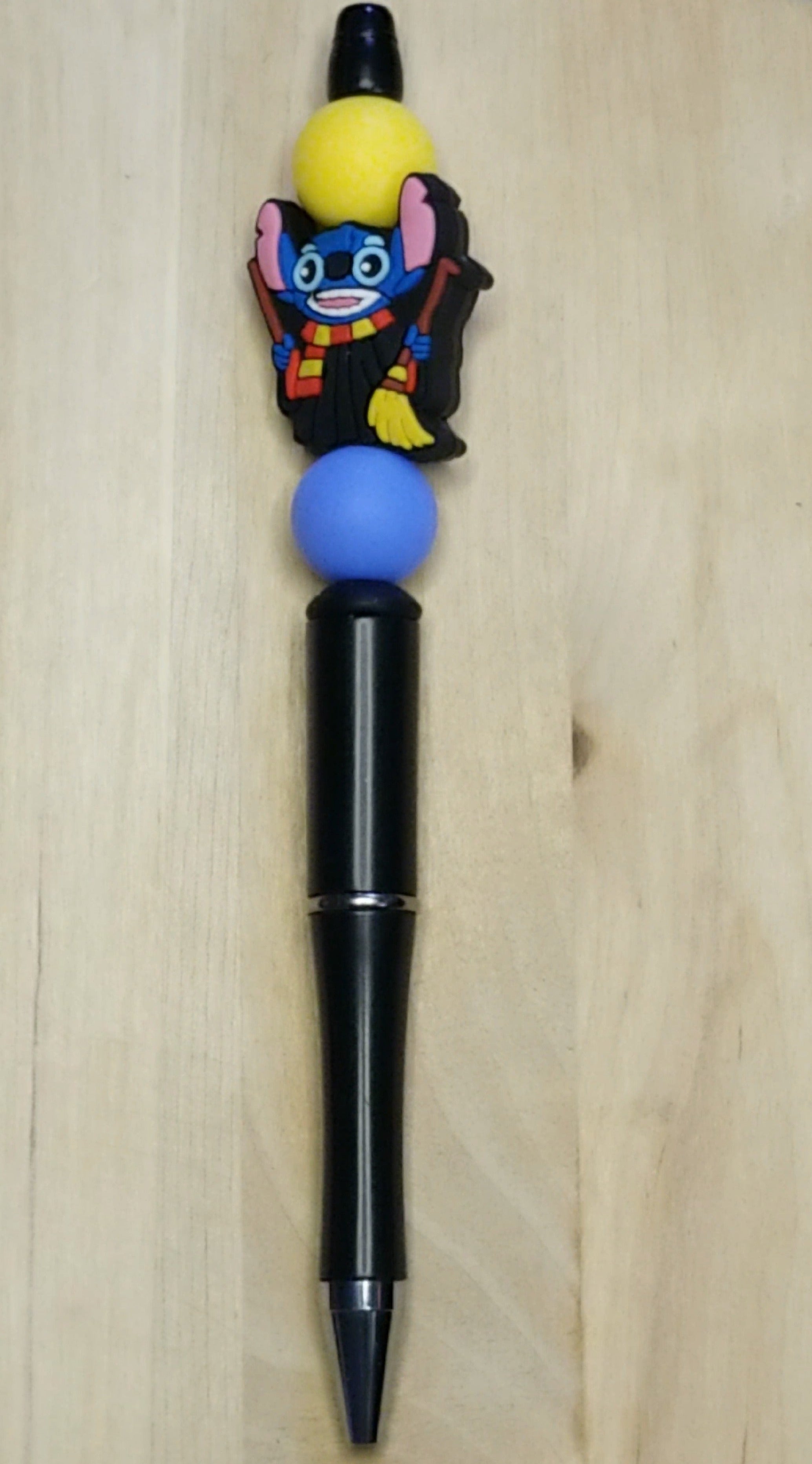 Blue Alien Silicone Beaded Pen