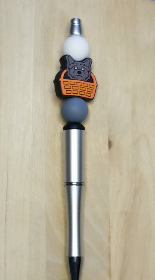 Dog Silicone Beaded Pen