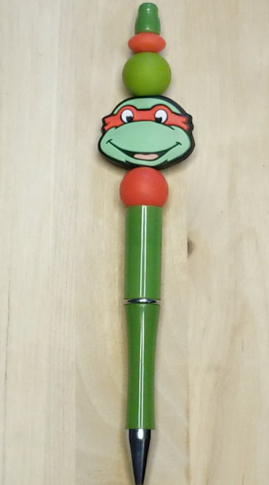 Turtle Silicone Beaded Pen