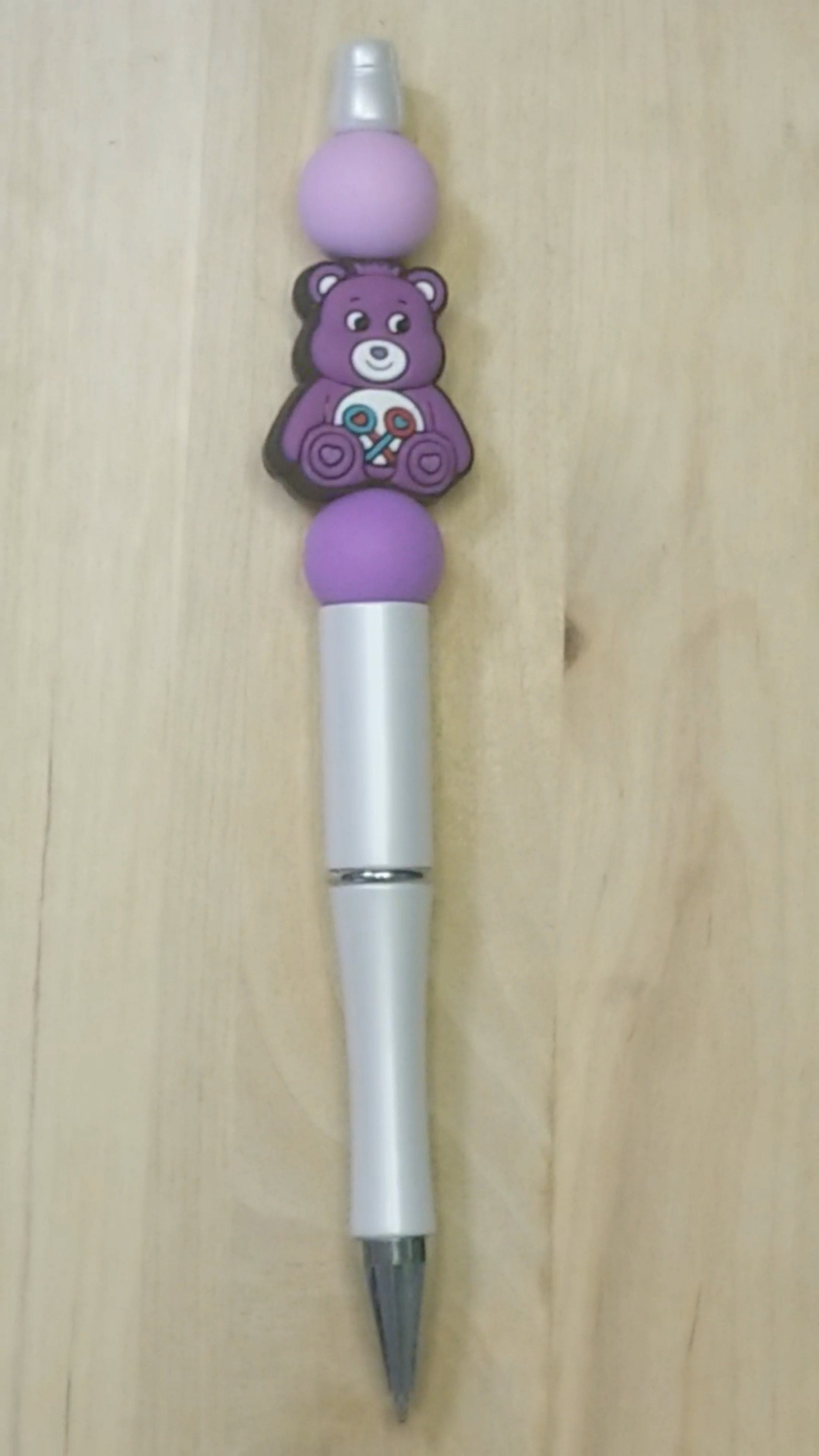 Cartoon Bear Silicone Beaded Pen