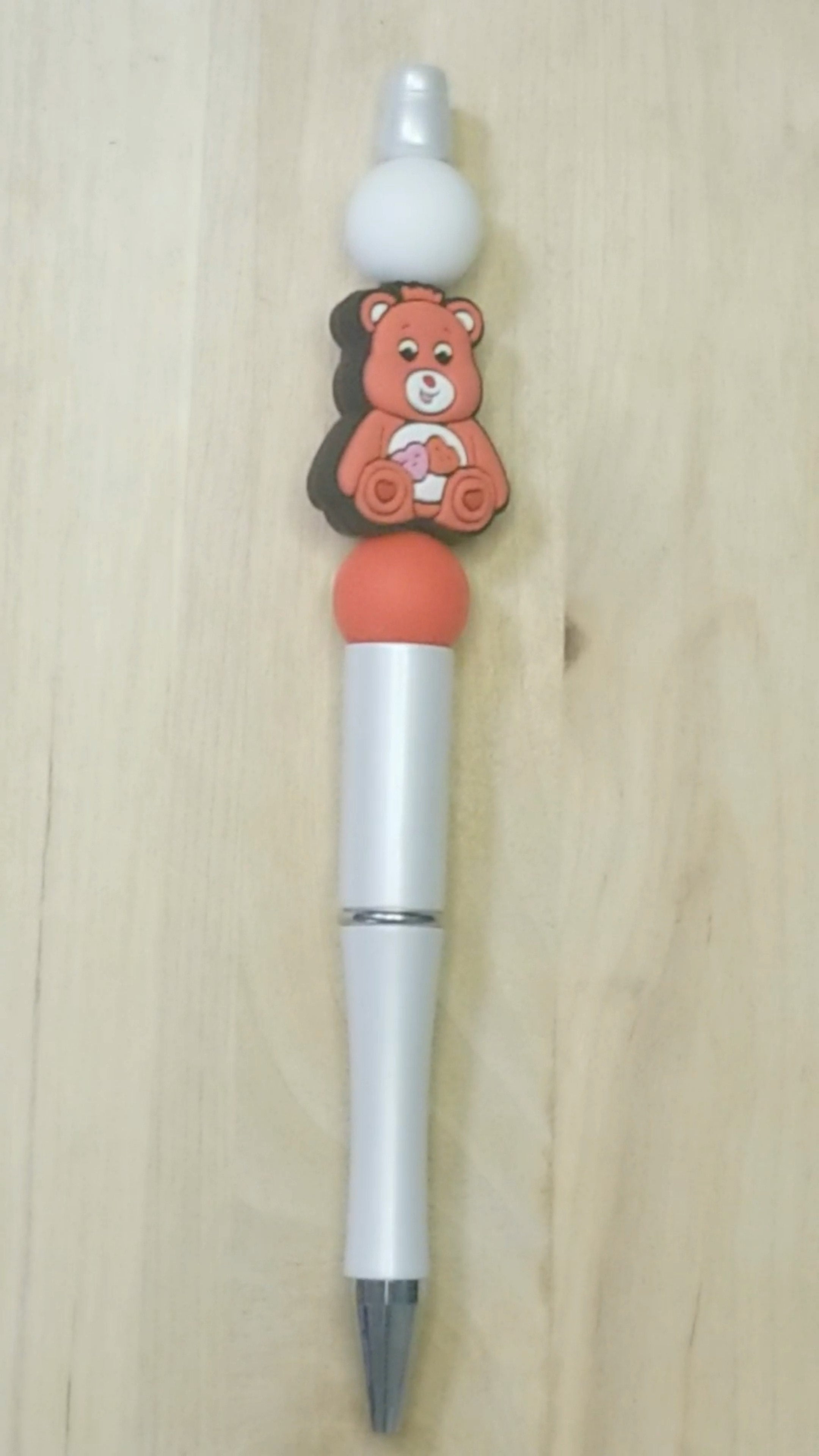 Cartoon Bear Silicone Beaded Pen