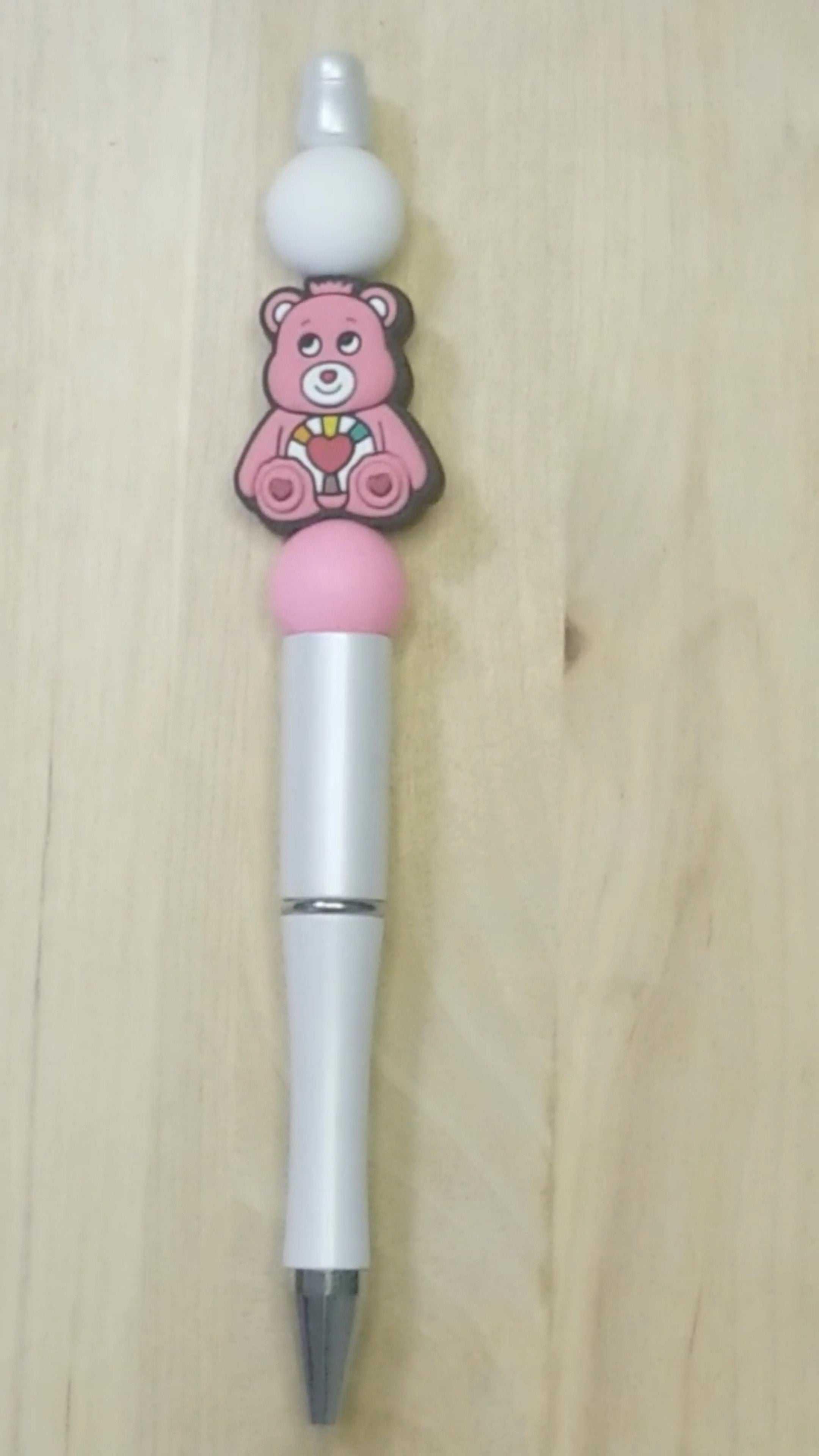 Cartoon Bear Silicone Beaded Pen