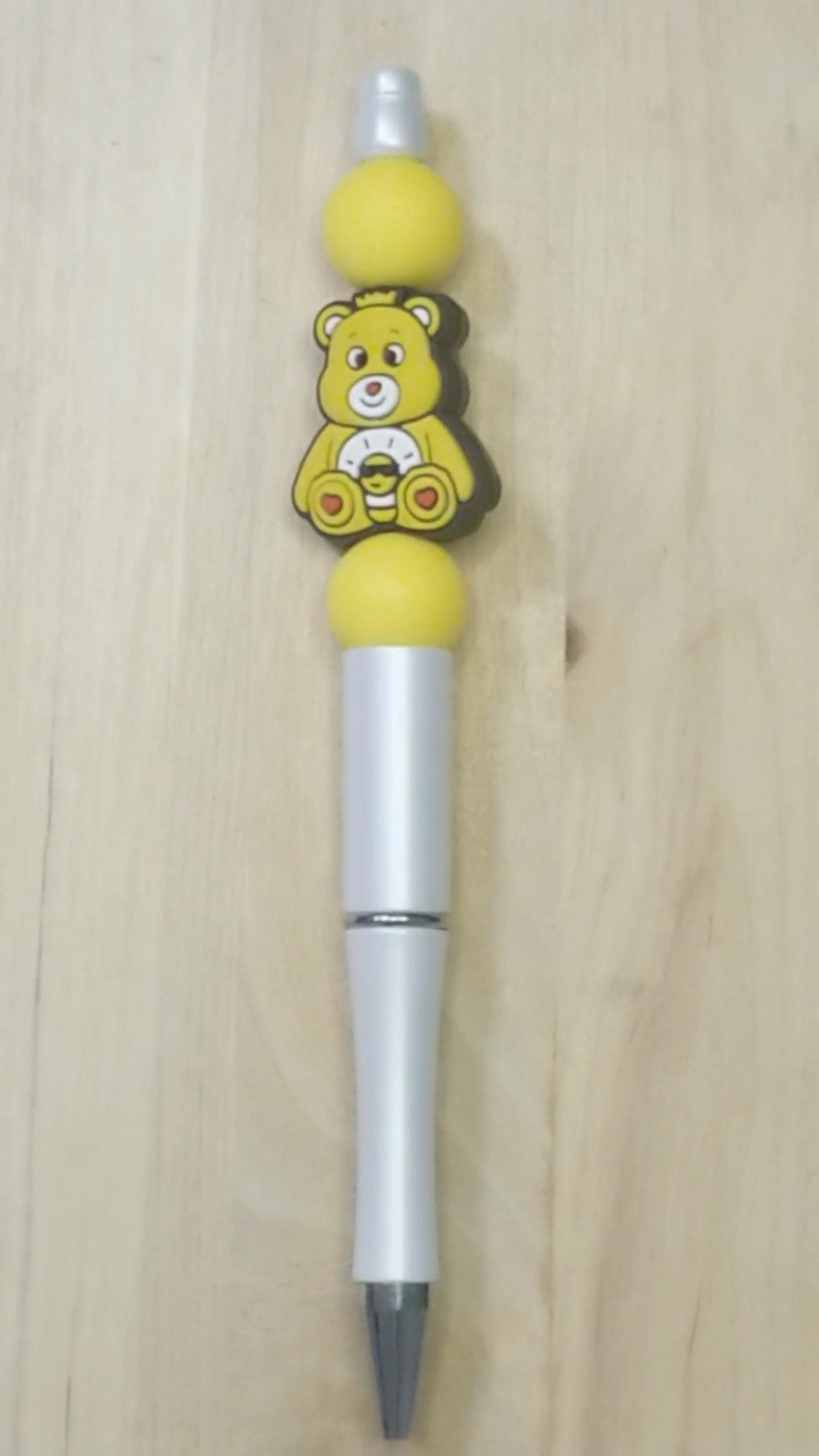 Cartoon Bear Silicone Beaded Pen