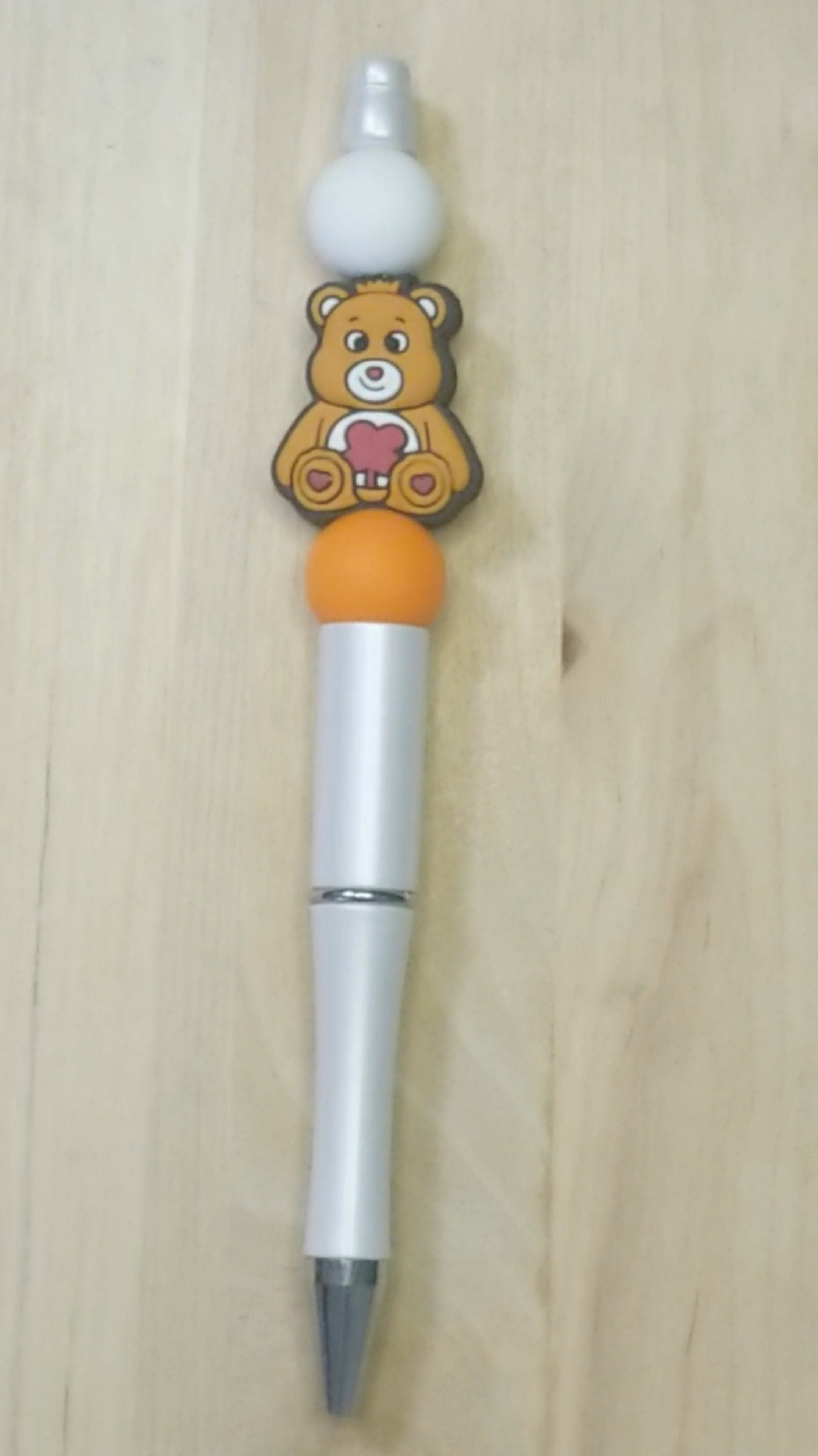 Cartoon Bear Silicone Beaded Pen