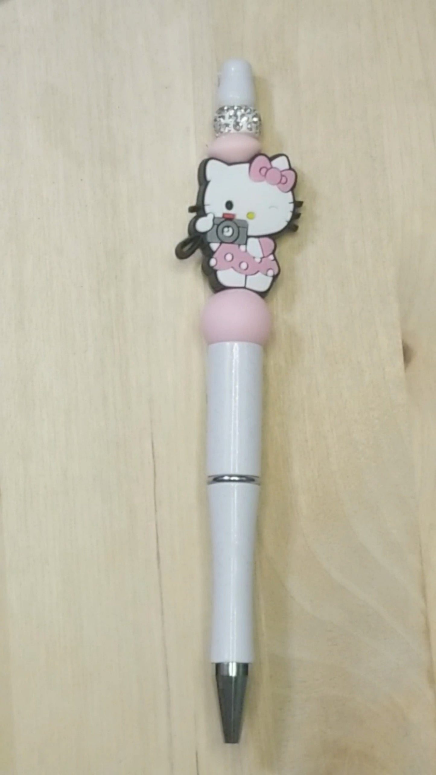 Cartoon Cat Silicone Beaded Pen