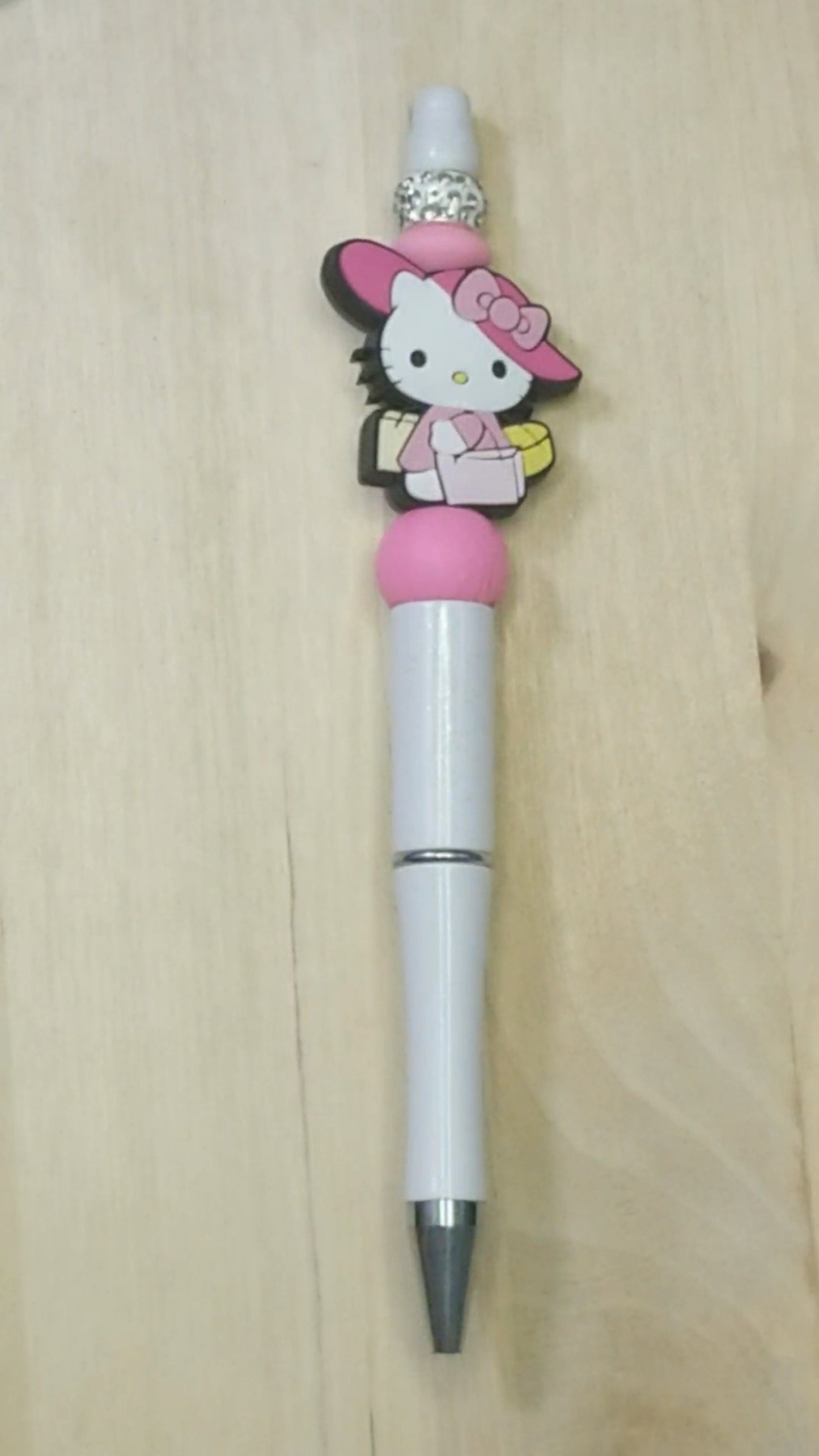 Cartoon Cat Silicone Beaded Pen