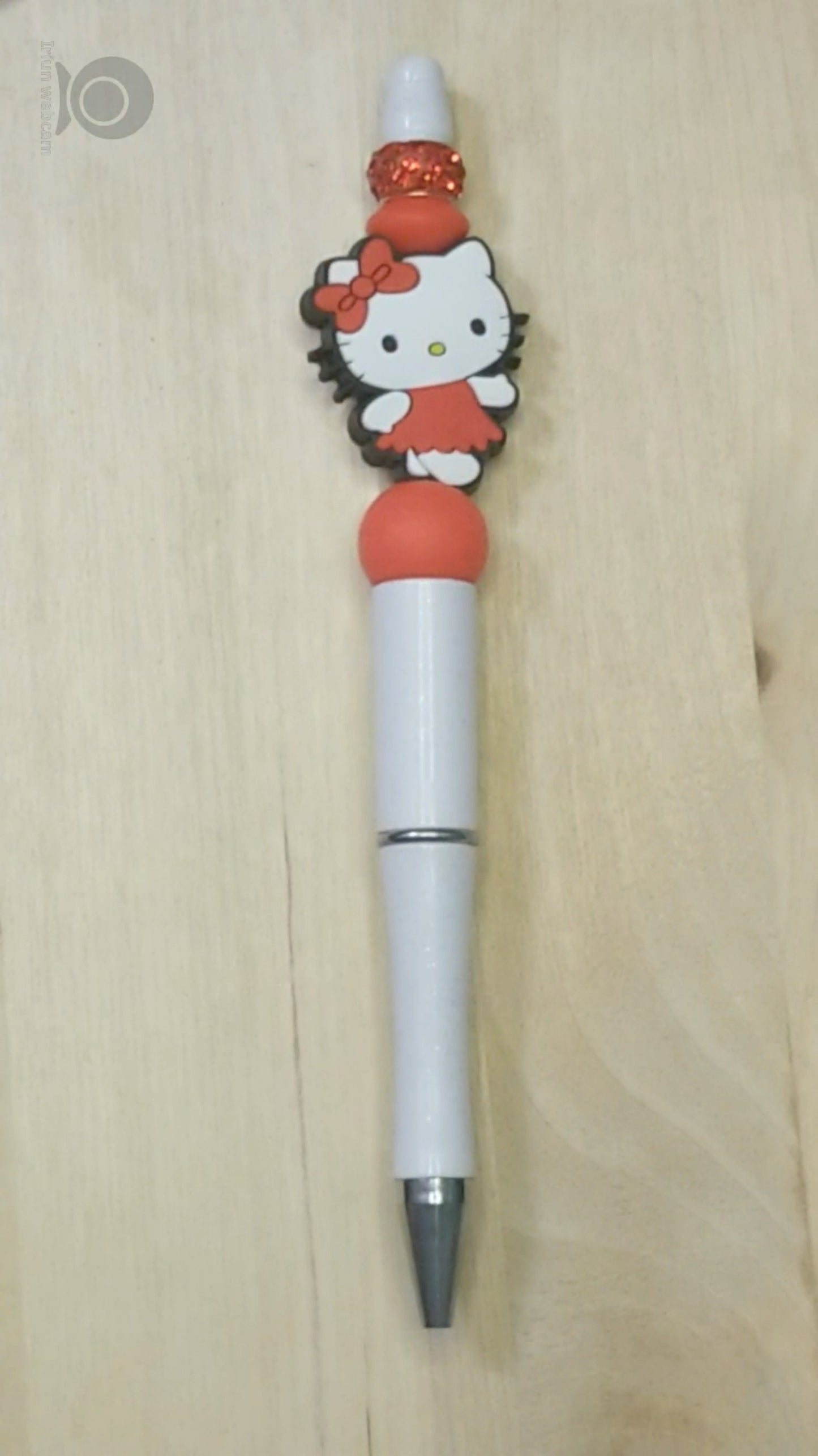 Cartoon Cat Silicone Beaded Pen