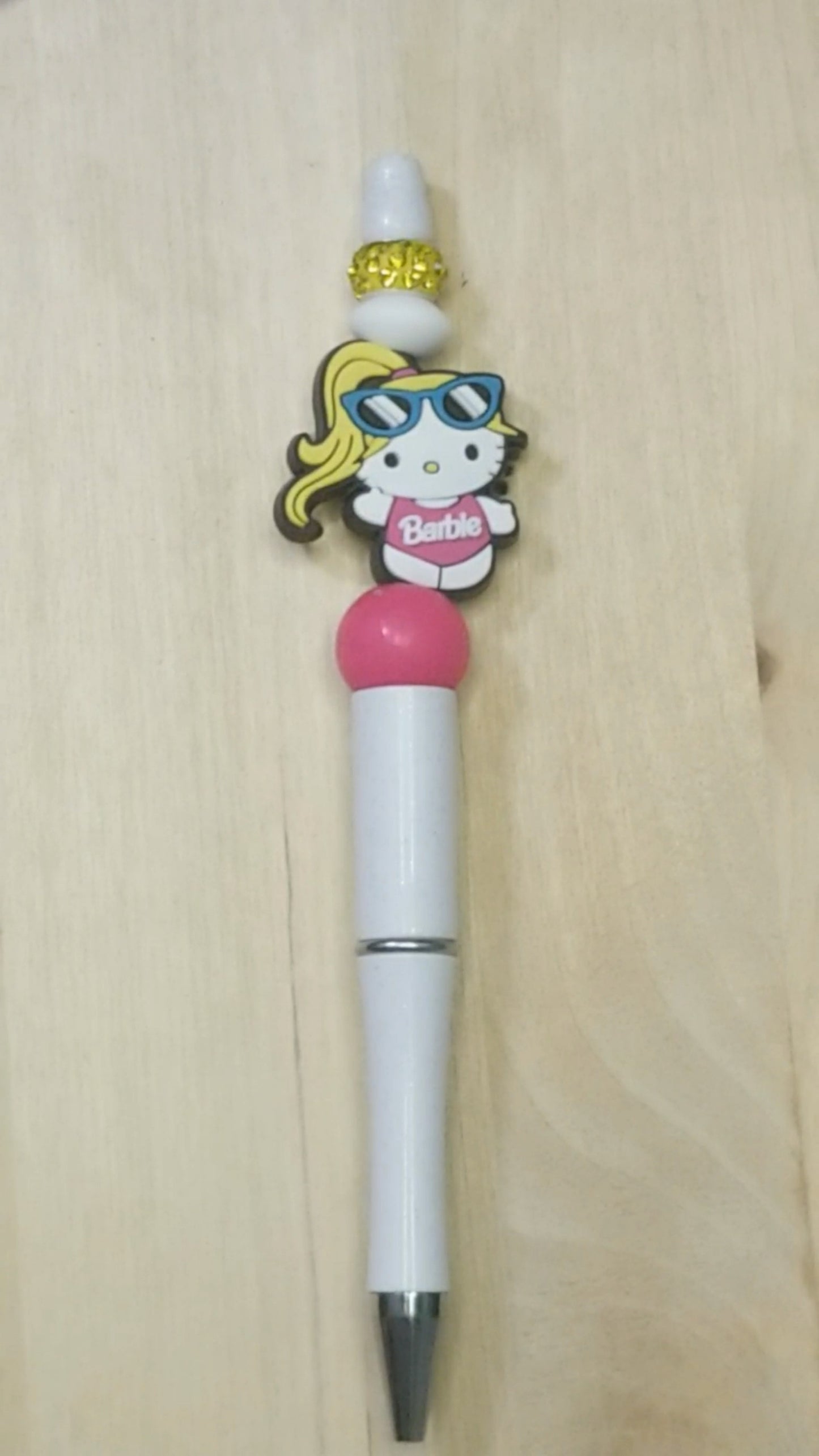 Cartoon Cat Silicone Beaded Pen