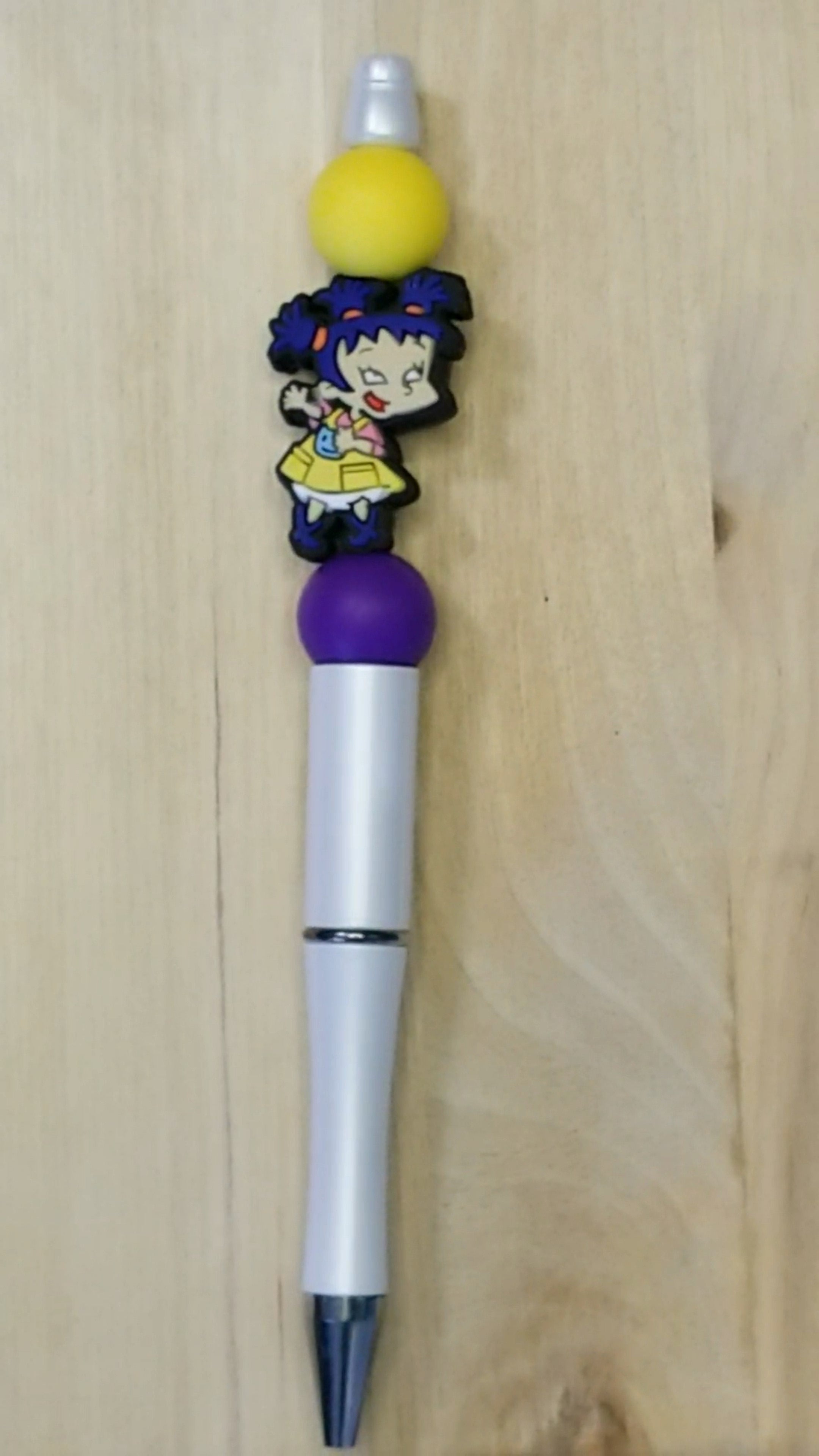 Little Girl Silicone Beaded Pen