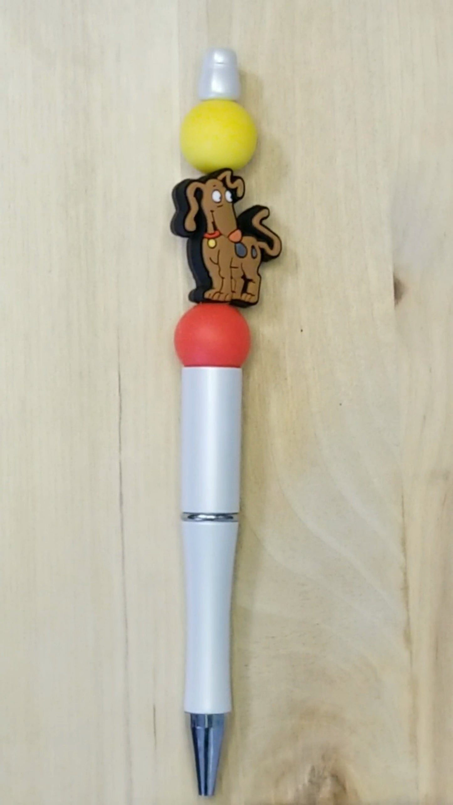 Cartoon Dog Silicone Beaded Pen