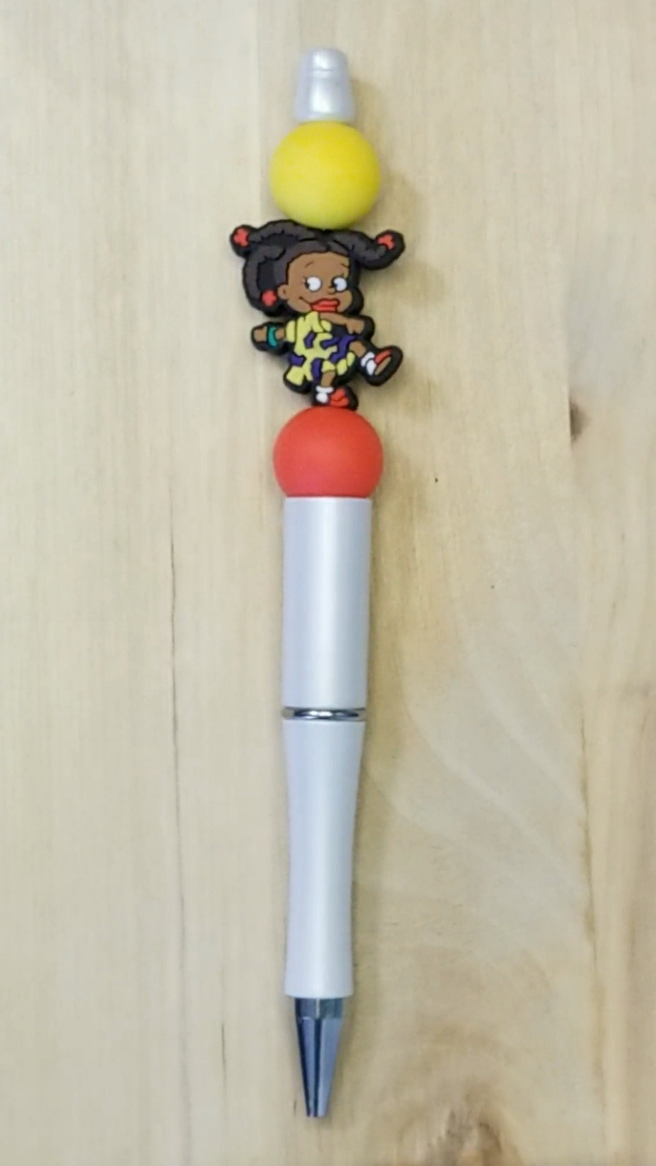 Little Girl Silicone Beaded Pen