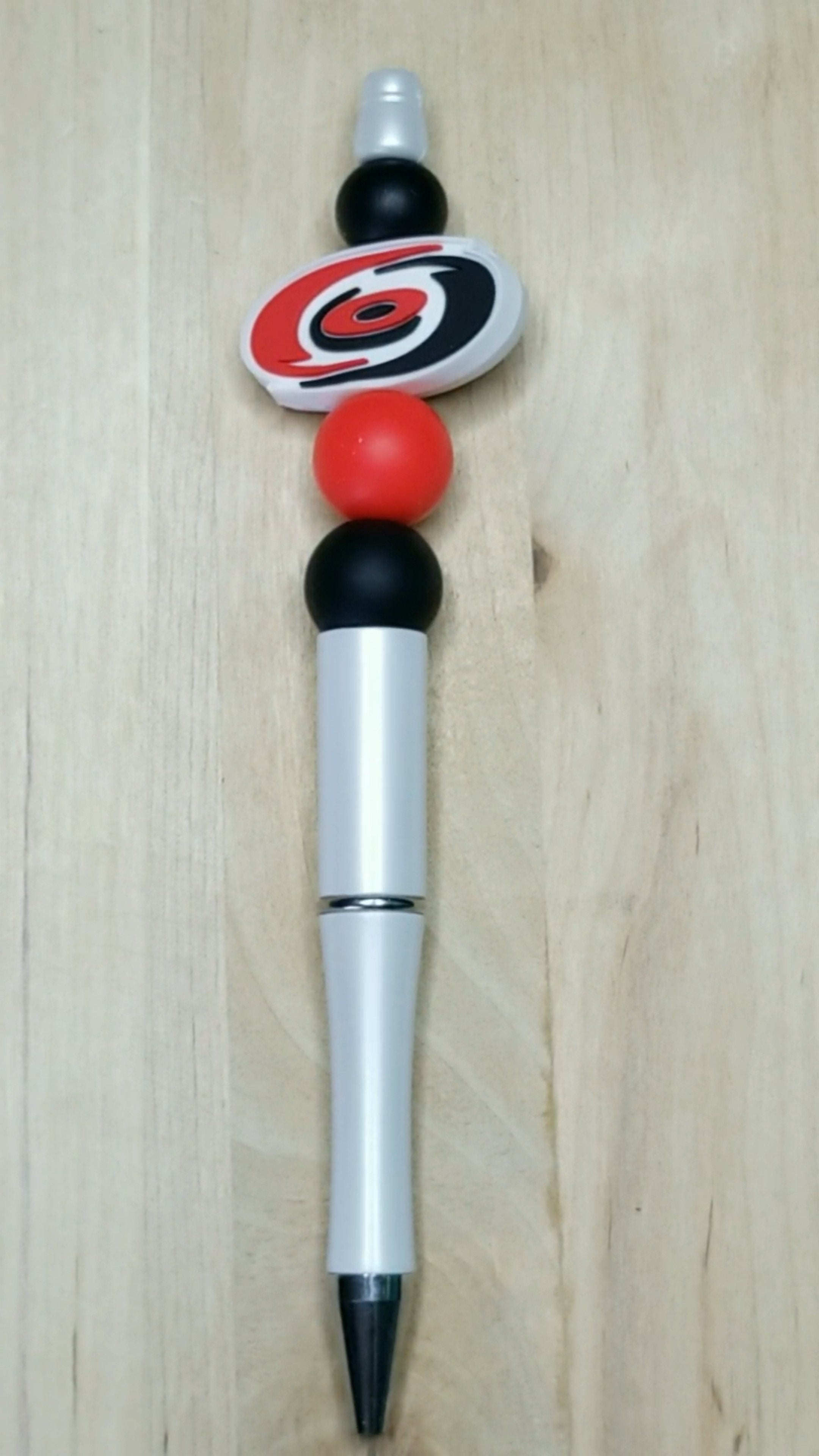 Hockey Silicone Beaded Pen