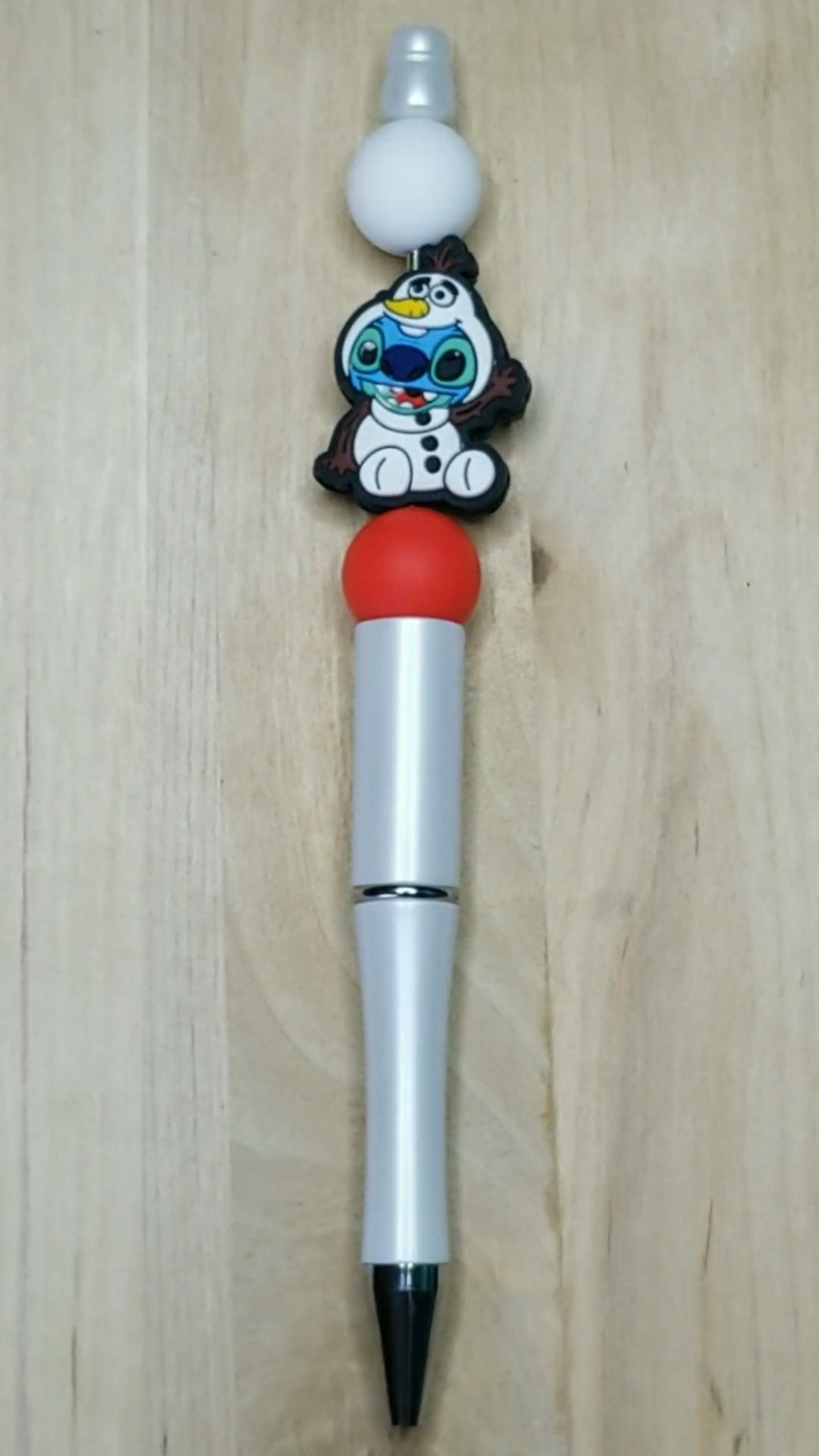 Blue Alien Silicone Beaded Pen