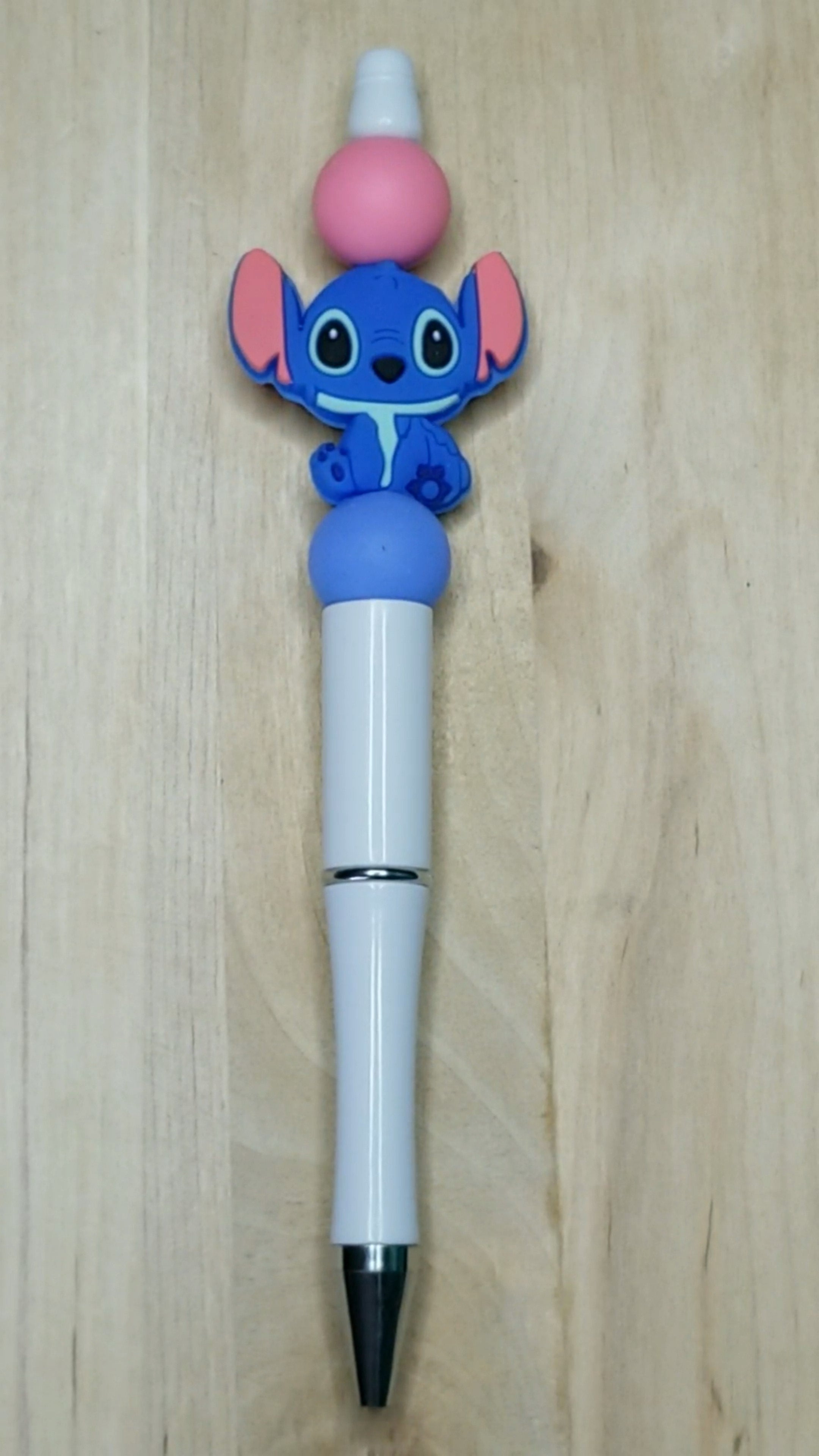 Blue Alien Silicone Beaded Pen