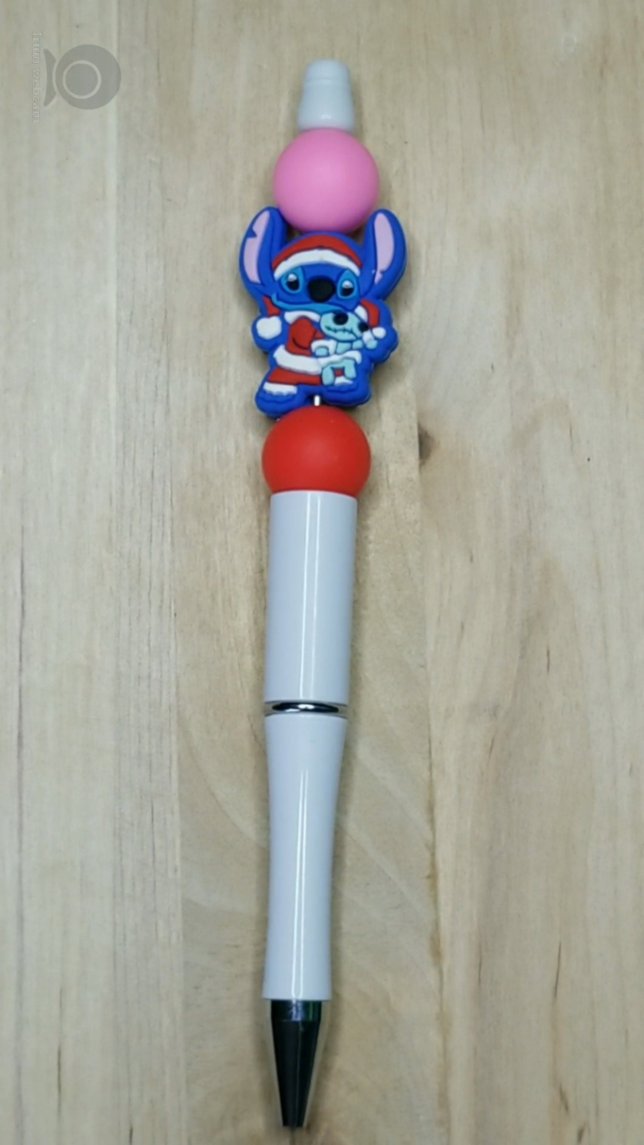 Christmas Blue Monster Silicone Beaded Pen