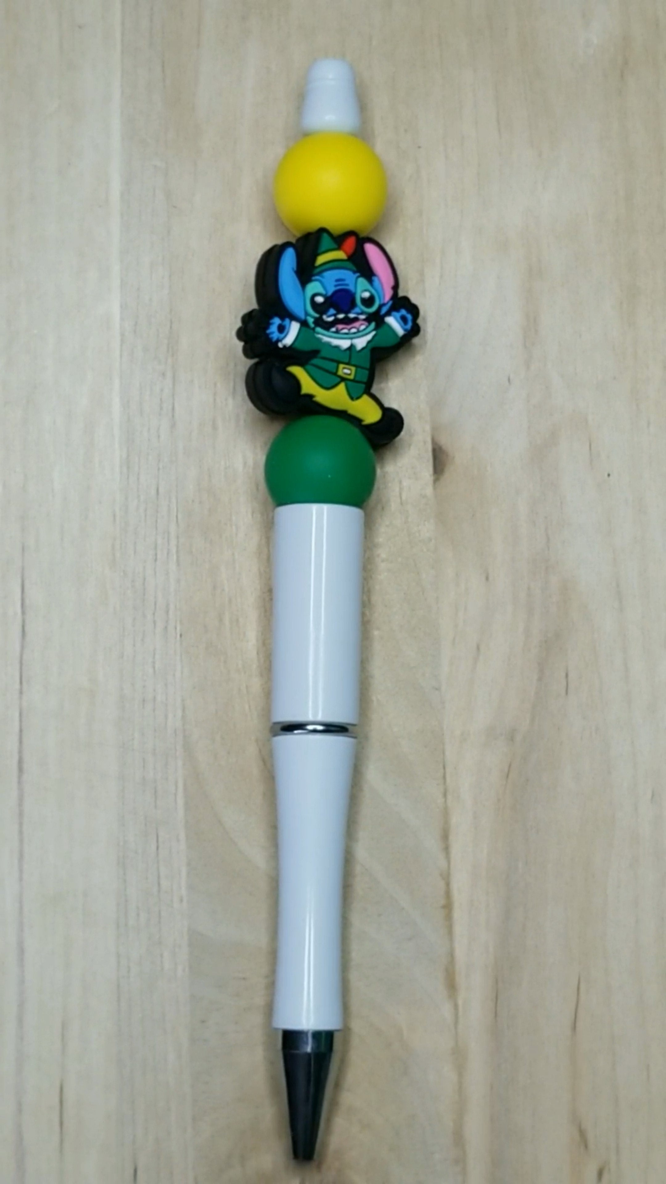 Blue Alien Silicone Beaded Pen