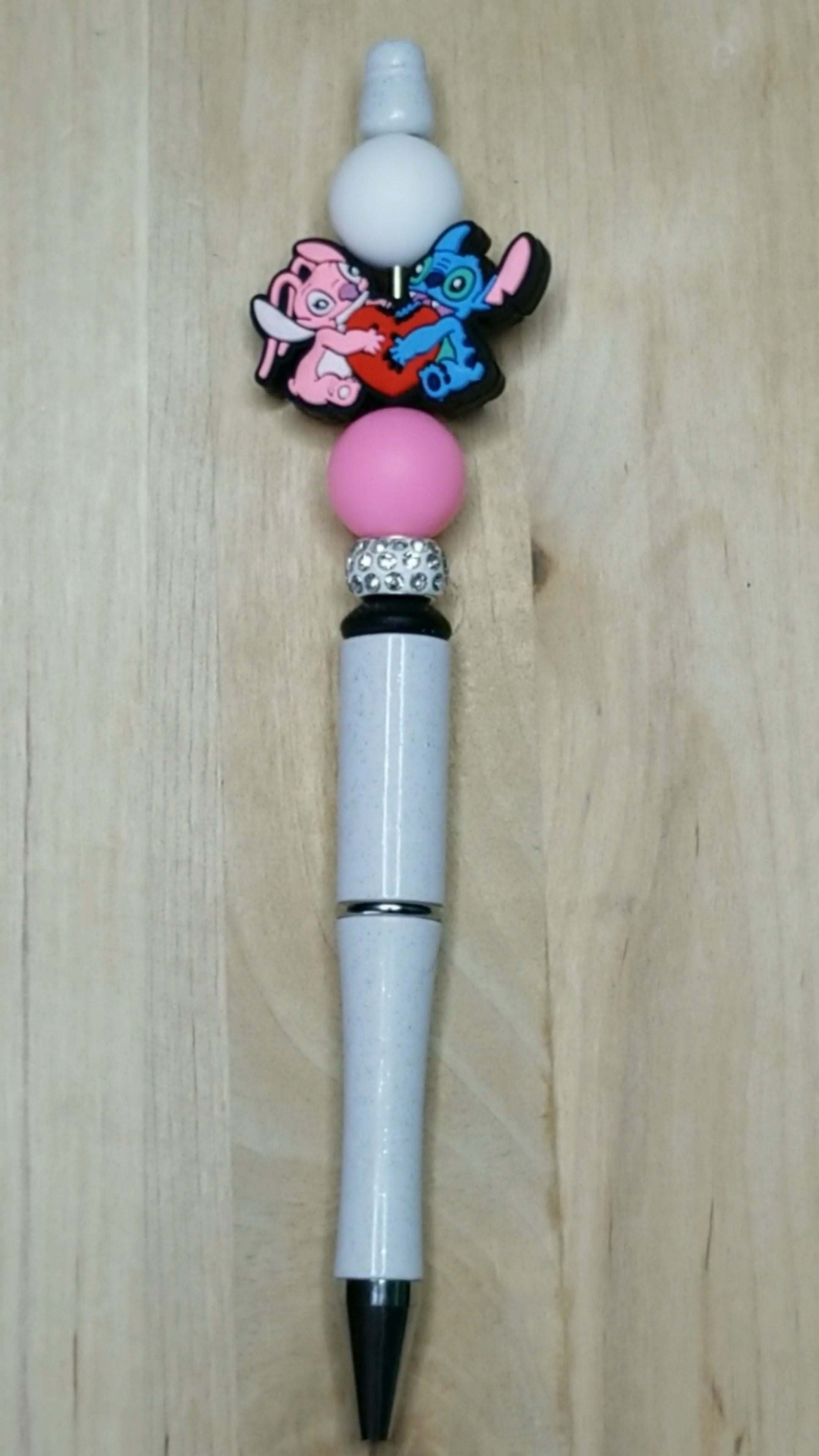 Blue Alien Silicone Beaded Pen