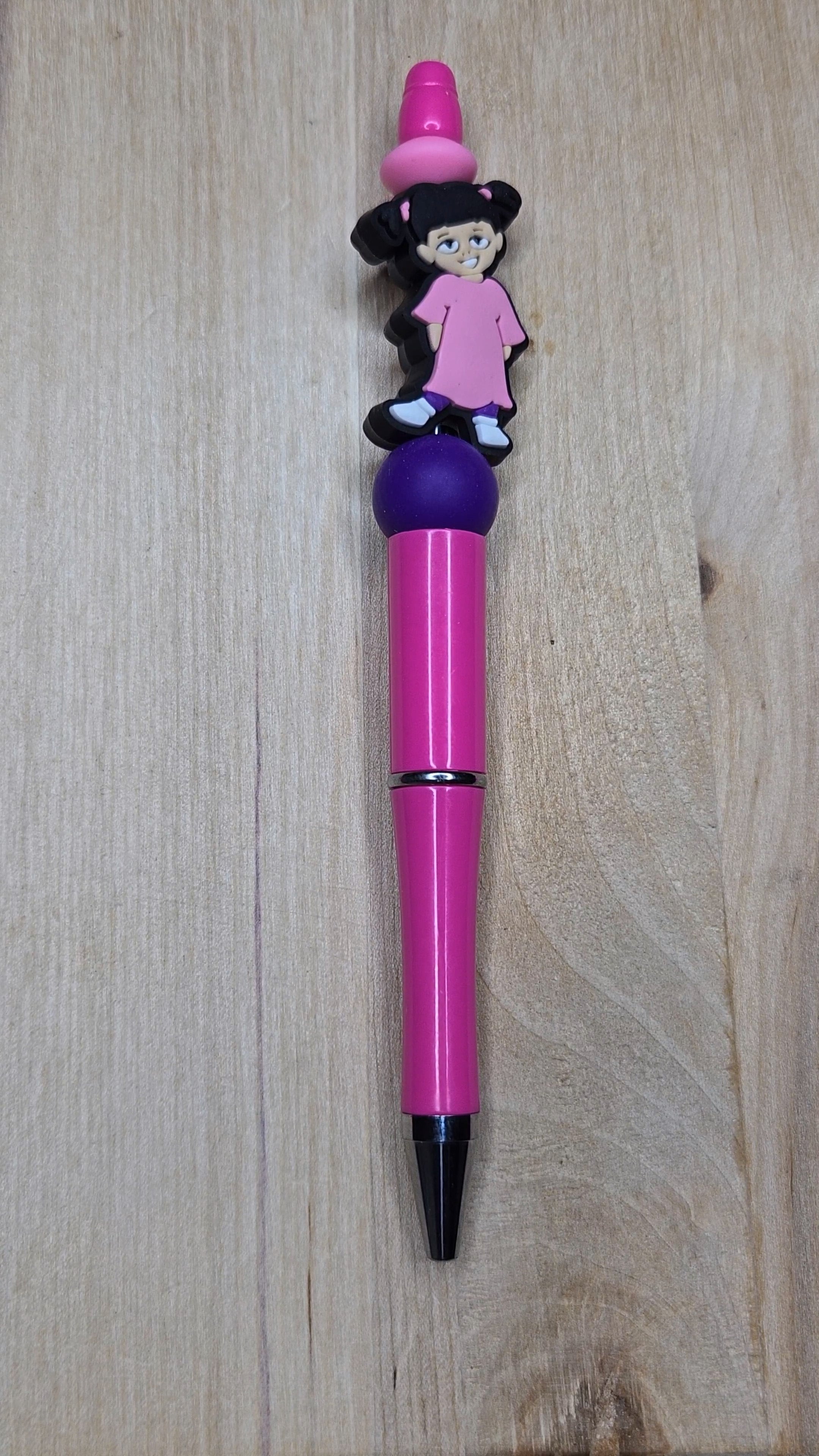 Cartoon Girl Silicone Beaded Pen