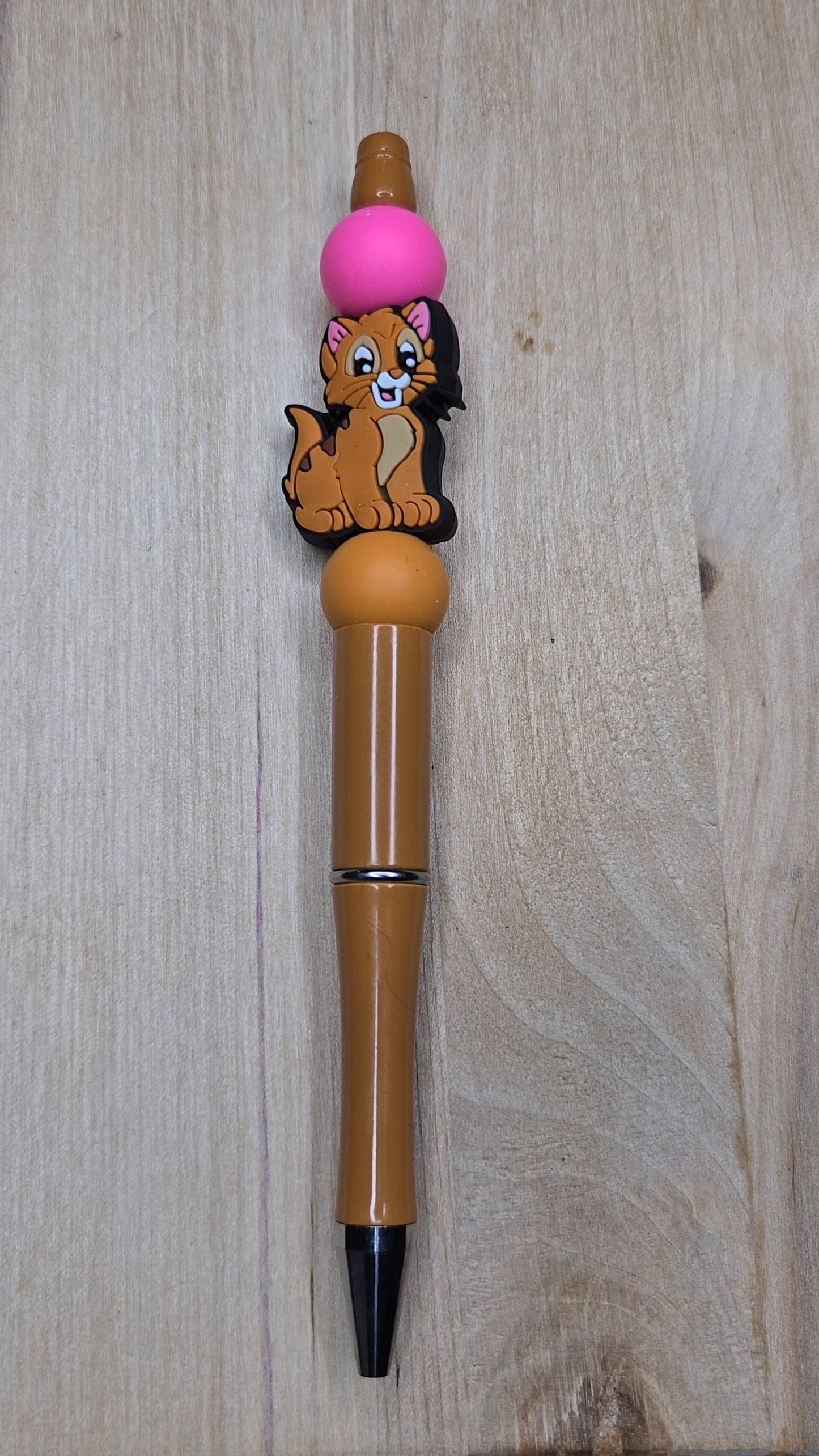 Cartoon Cat Silicone Beaded Pen