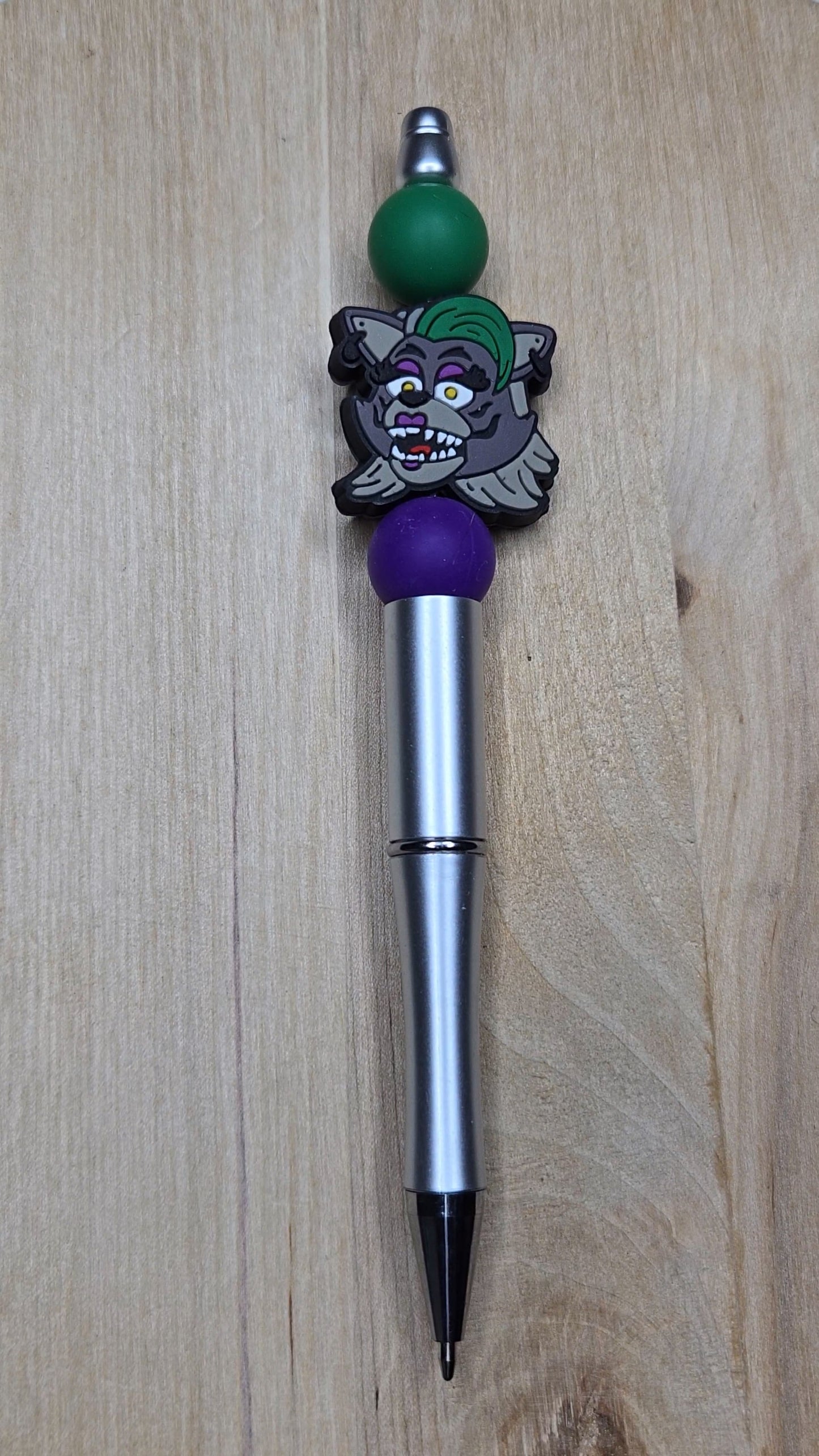 Wolf Silicone Beaded Pen