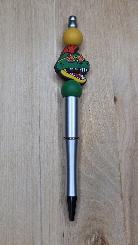 Alligator Silicone Beaded Pen