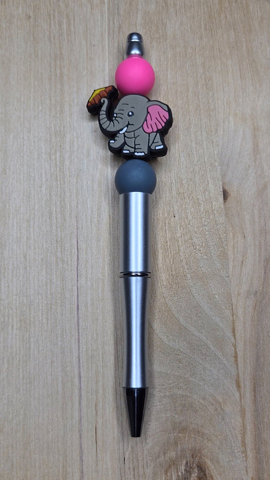 Elephant Silicone Beaded Pen