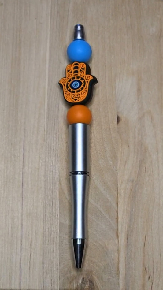 Hamsa Silicone Beaded Pen