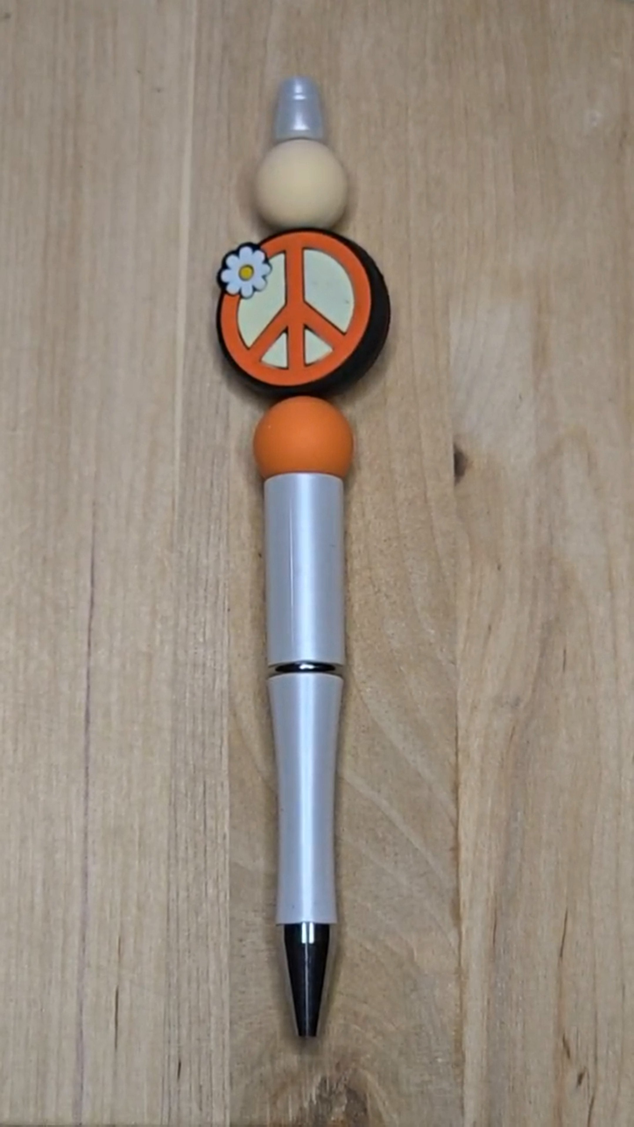 Peace Silicone Beaded Pen