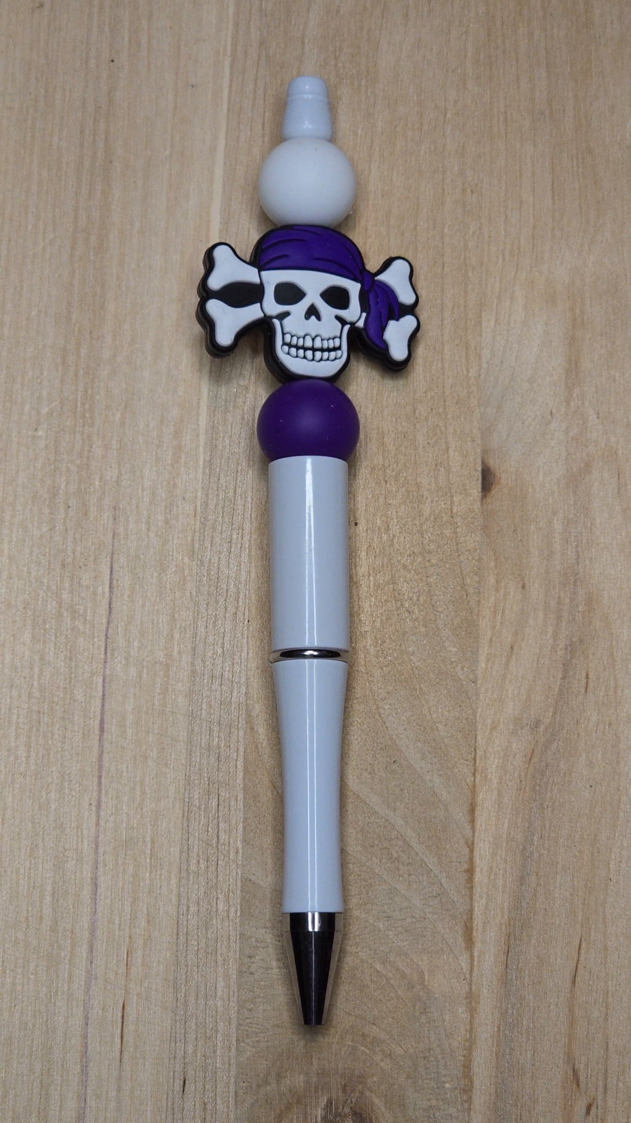 Skull Silicone Beaded Pen