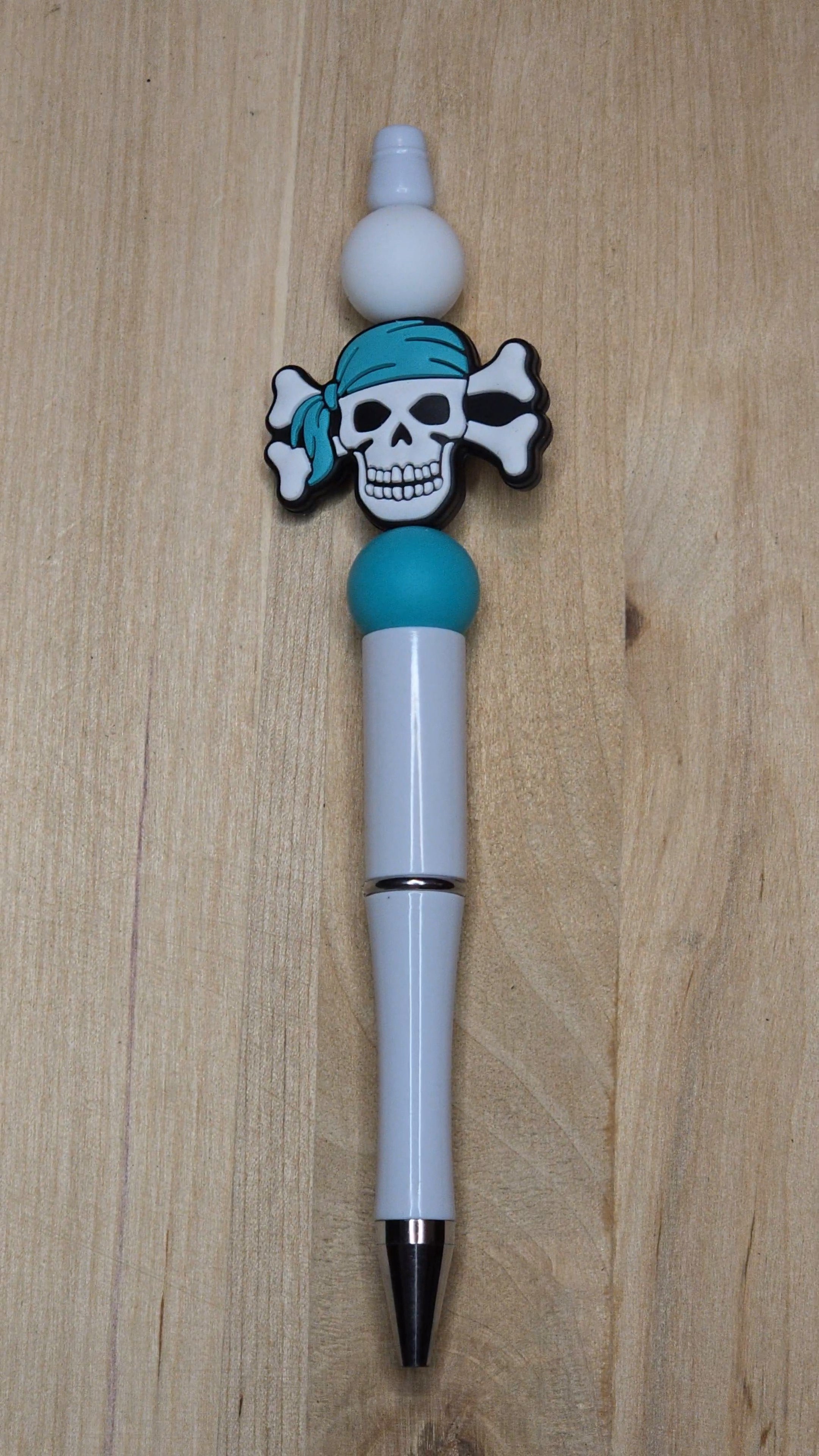 Skull Silicone Beaded Pen