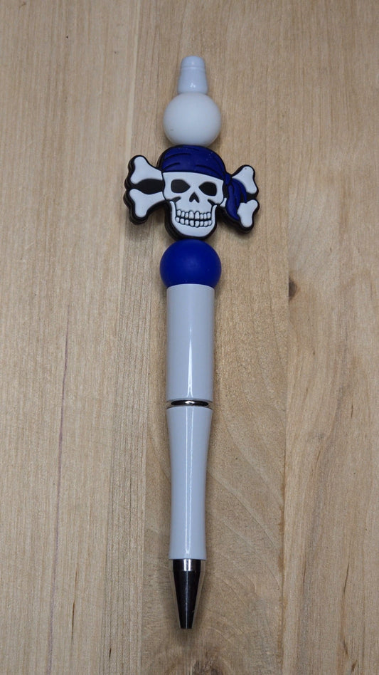 Skull Silicone Beaded Pen