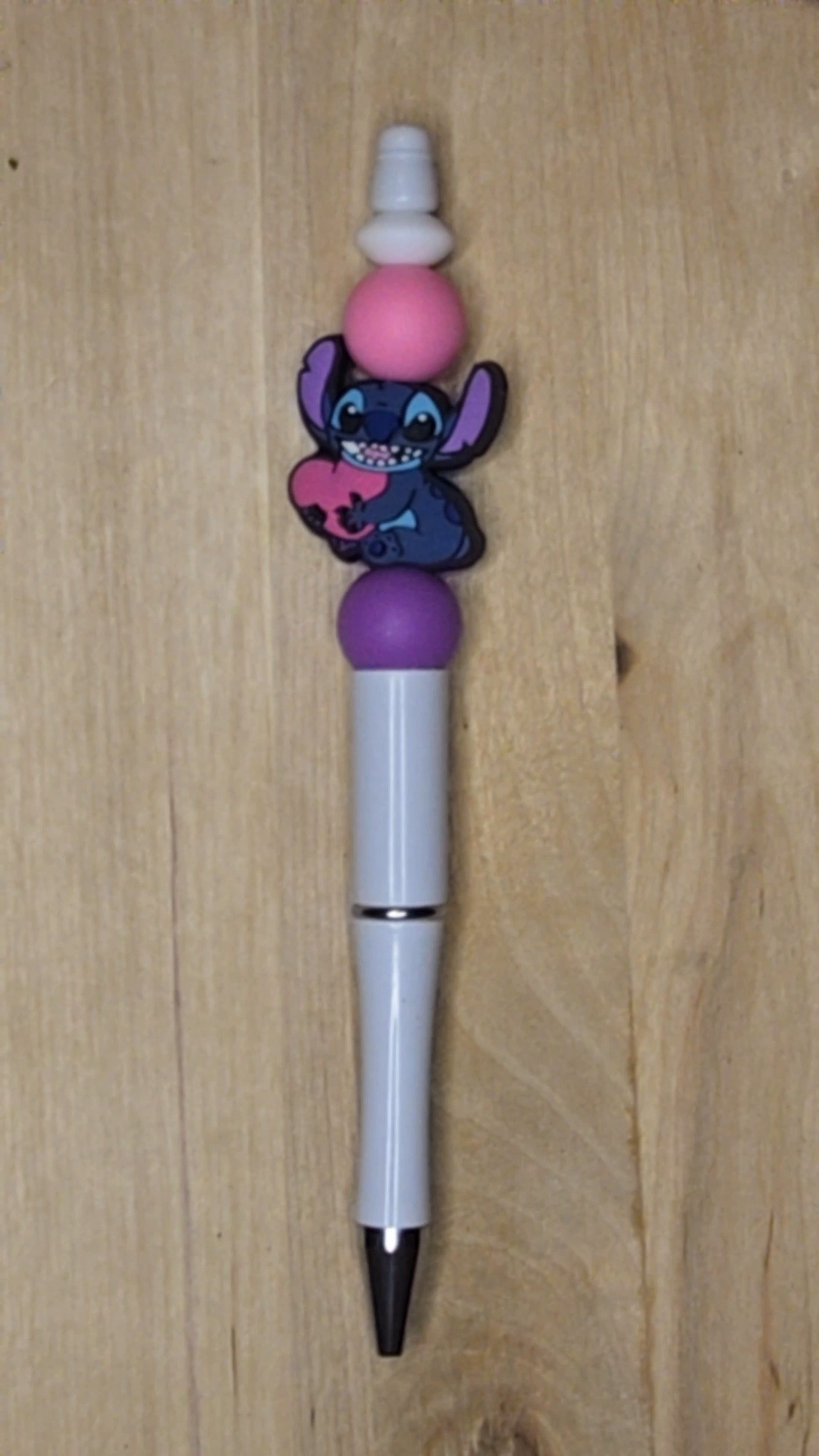 Blue Alien Silicone Beaded Pen