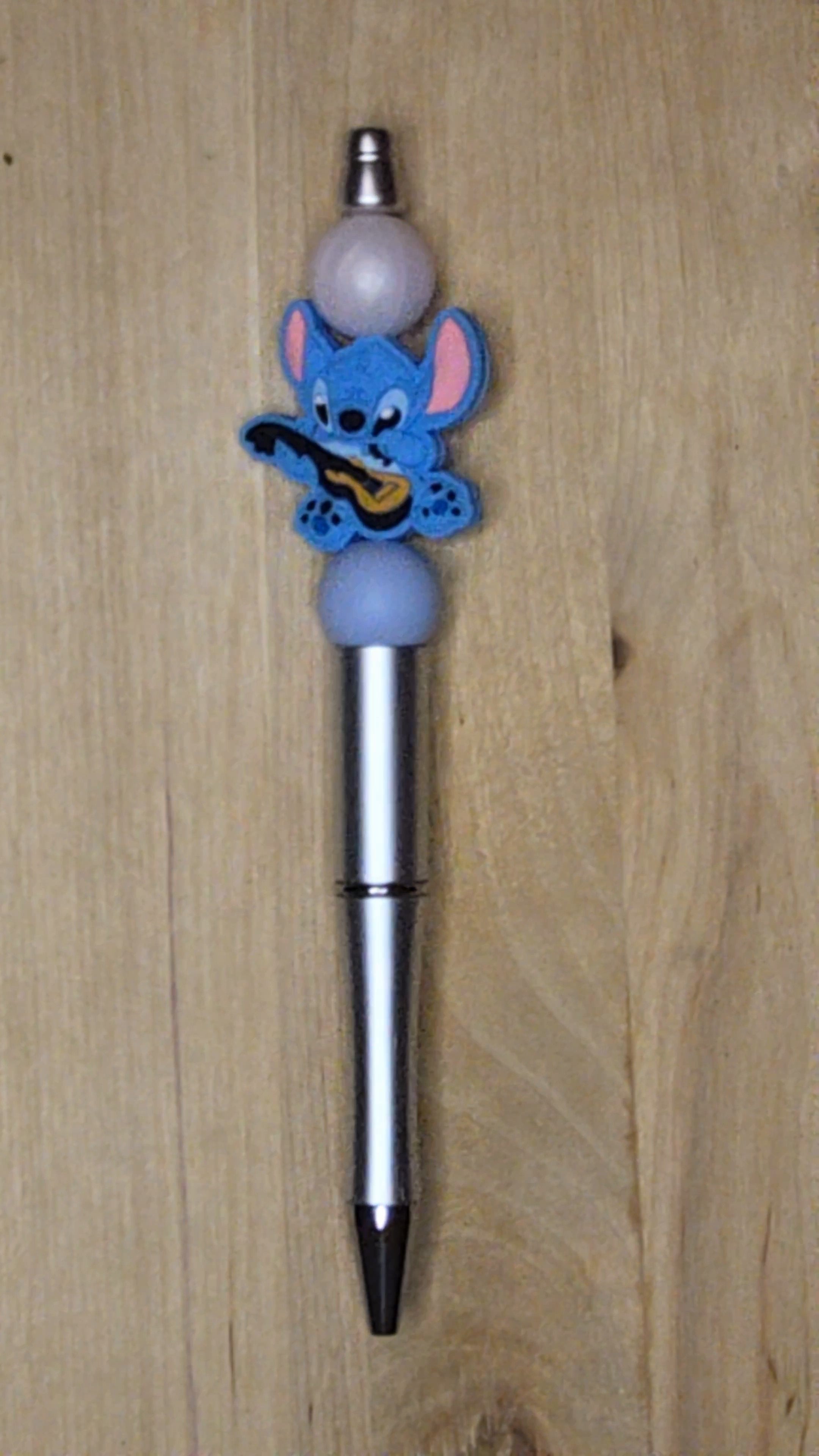 Blue Alien Silicone Beaded Pen