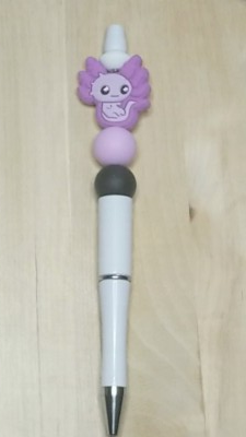 Water Lizard Silicone Beaded Pen