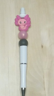 Water Lizard Silicone Beaded Pen