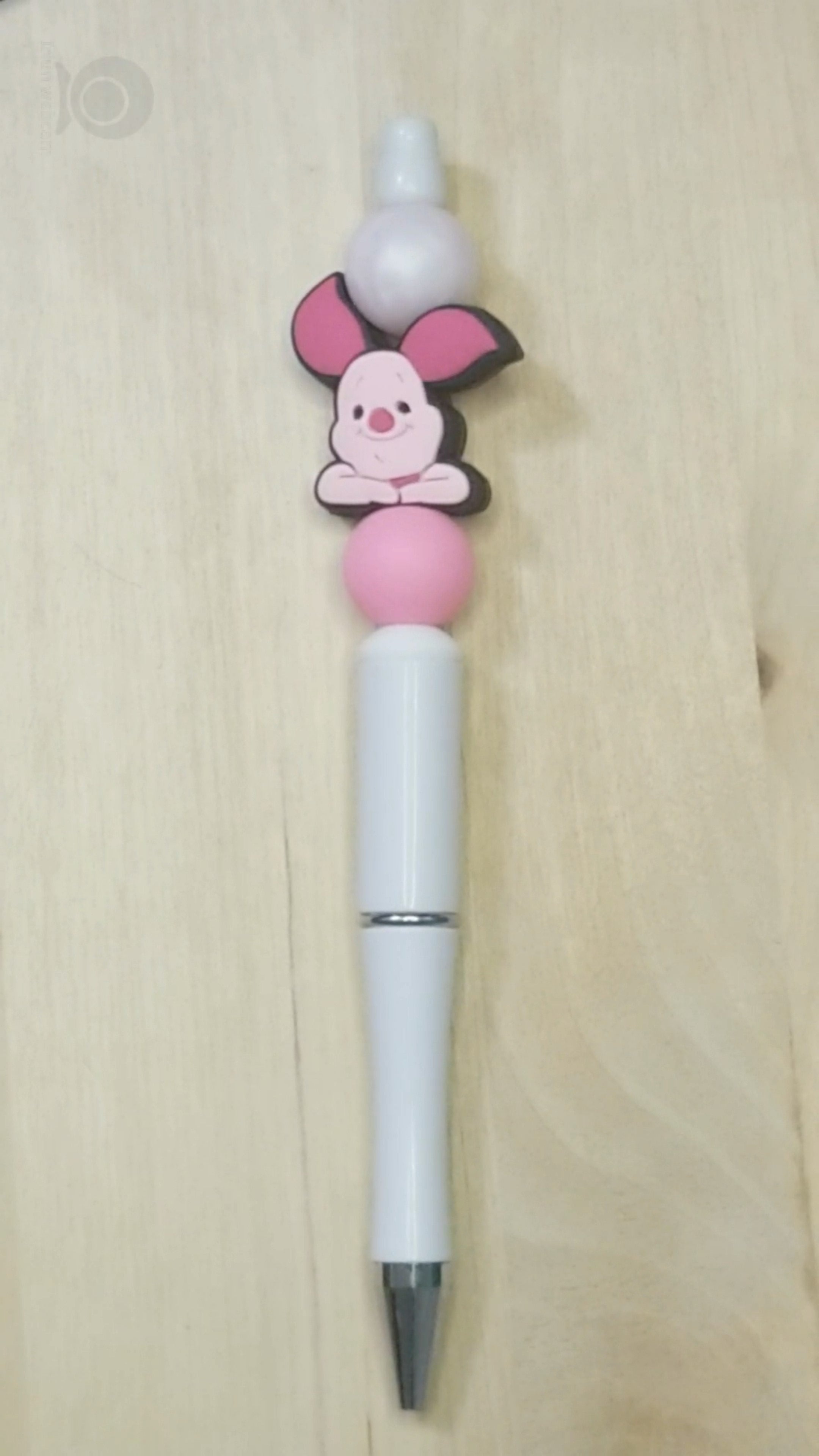 Pig Silicone Beaded Pen