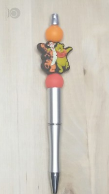Bear And Tiger Silicone Beaded Pen